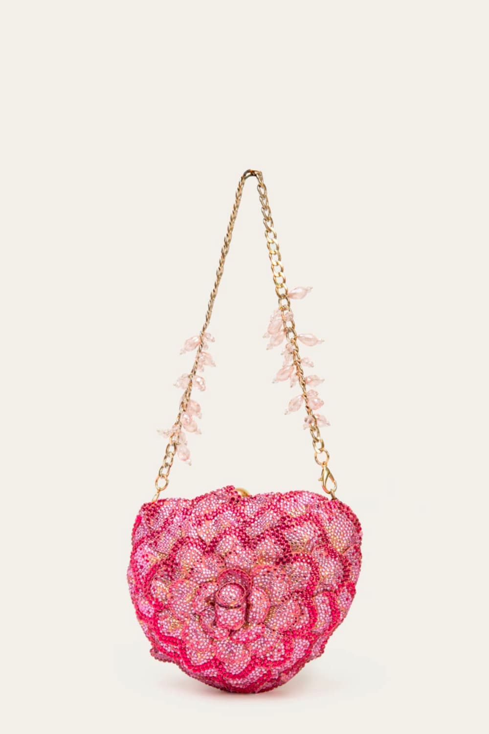 ISA CRYSTAL HEART CLUTCH- BLUSH - Doux Amour