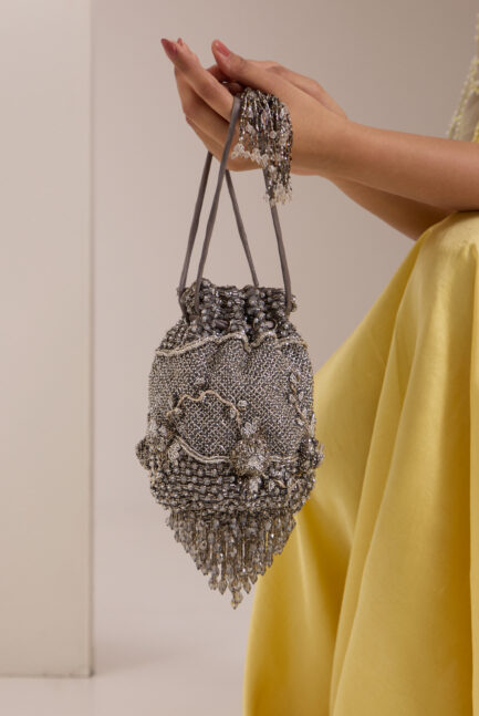 ELLA CHANDELIER DRAWSTRING - PEWTER SILVER