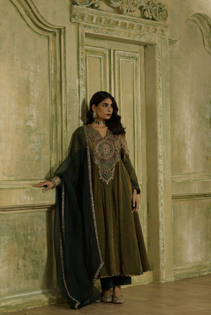 Rajsi Anarkali Set - Green